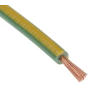 RS PRO Green, Yellow 1 mm² Hook Up Wire, 18 AWG, 32/0.2 mm Strands, 100 m Length, PVC Insulation, 1000 V, Flexible 811-4485