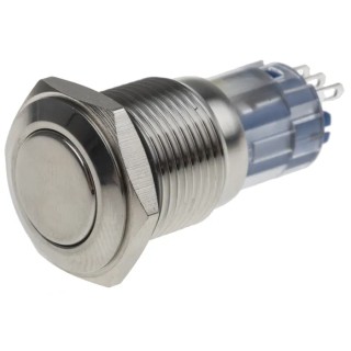 RS PRO Push Button Switch, Latching, Panel Mount, SPDT, 16 mm Cutout, White LED, IP65 IP67, 250 V AC, 3A 811-8389