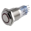 RS PRO Illuminated Push Button Switch, Latching, Panel Mount, 16 mm Cutout, SPDT, Red LED, IP65 IP67, 250 V AC 3A 811-8409