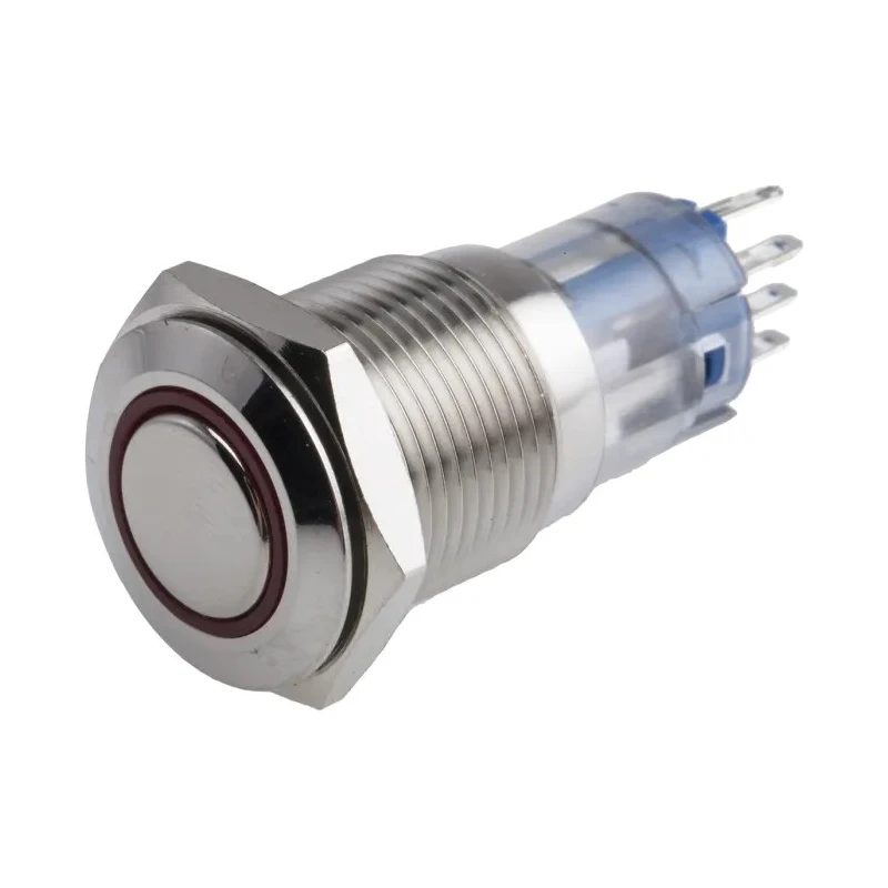 RS PRO Illuminated Push Button Switch, Latching, Panel Mount, 16 mm Cutout, SPDT, Red LED, IP65 IP67, 250 V AC 3A 811-8409