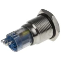 RS PRO Push Button Switch, Latching, Panel Mount, SPDT, 16 mm Cutout, White LED, IP65 IP67, 250 V AC, 3A 811-8389
