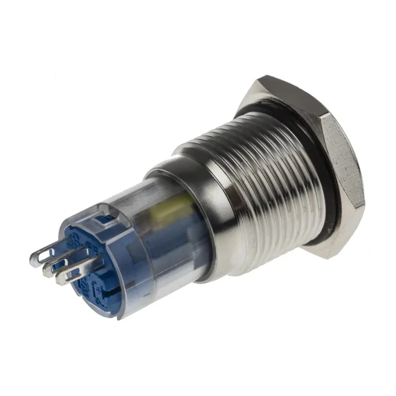 RS PRO Push Button Switch, Latching, Panel Mount, SPDT, 16 mm Cutout, White LED, IP65 IP67, 250 V AC, 3A 811-8389