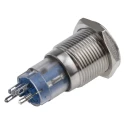 RS PRO Illuminated Push Button Switch, Latching, Panel Mount, 16 mm Cutout, SPDT, Red LED, IP65 IP67, 250 V AC 3A 811-8409