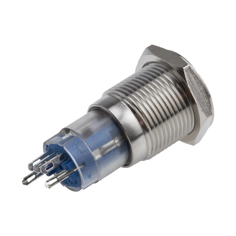 RS PRO Illuminated Push Button Switch, Latching, Panel Mount, 16 mm Cutout, SPDT, Red LED, IP65 IP67, 250 V AC 3A 811-8409