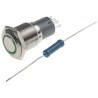 RS PRO Illuminated Push Button Switch, Latching, Panel Mount, 16 mm Cutout, SPDT, Green LED, IP65 IP67, 250 V AC 3A 811-8402