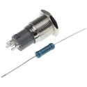 RS PRO Illuminated Push Button Switch, Latching, Panel Mount, 16 mm Cutout, SPDT, Green LED, IP65 IP67, 250 V AC 3A 811-8402