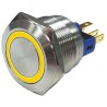 RS PRO Illuminated Push Button Switch, Latching, Panel Mount, 22 mm Cutout, SPDT, Yellow LED, IP65, IP67, 250 V AC 811-8522