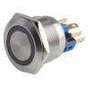 RS PRO Illuminated Momentary Push Button Switch, Panel Mount, 22 mm Cutout, SPDT, Yellow LED, IP65 IP67, 250V AC 5A 811-8569