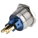 RS PRO Illuminated Momentary Push Button Switch, Panel Mount, 22 mm Cutout, SPDT, Yellow LED, IP65 IP67, 250V AC 5A 811-8569