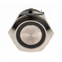 RS PRO Illuminated Momentary Push Button Switch Panel Mount 22 mm Cutout SPDT Green LED IP65 IP67 250 V AC 811-8540