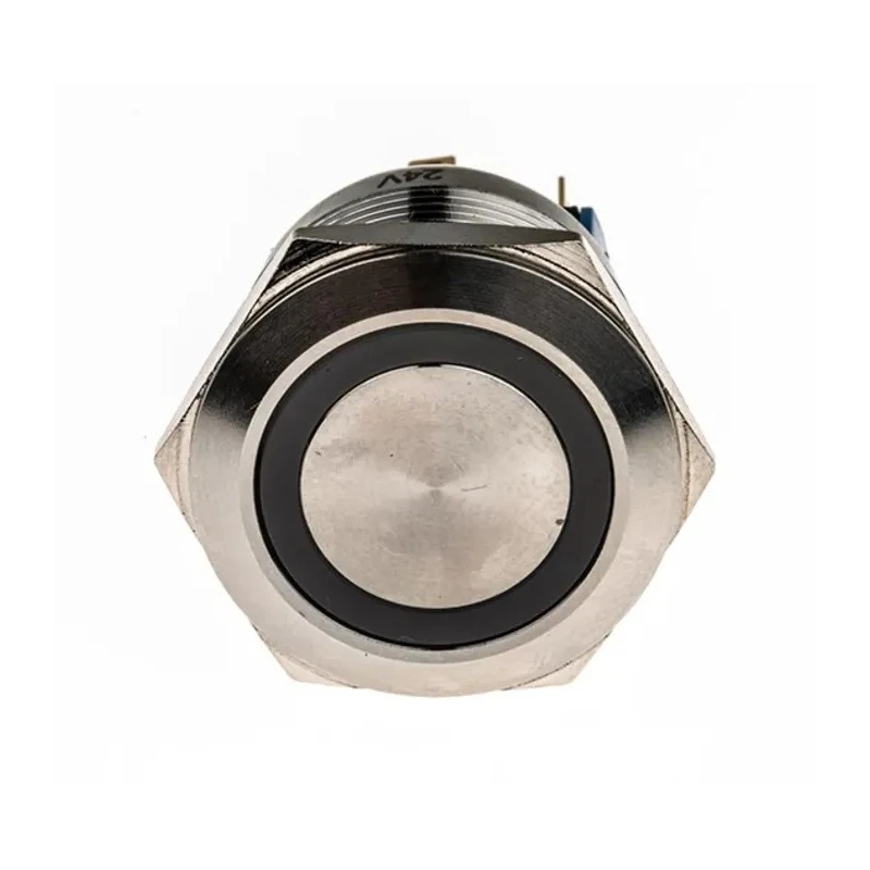 RS PRO Illuminated Momentary Push Button Switch Panel Mount 22 mm Cutout SPDT Green LED IP65 IP67 250 V AC 811-8540
