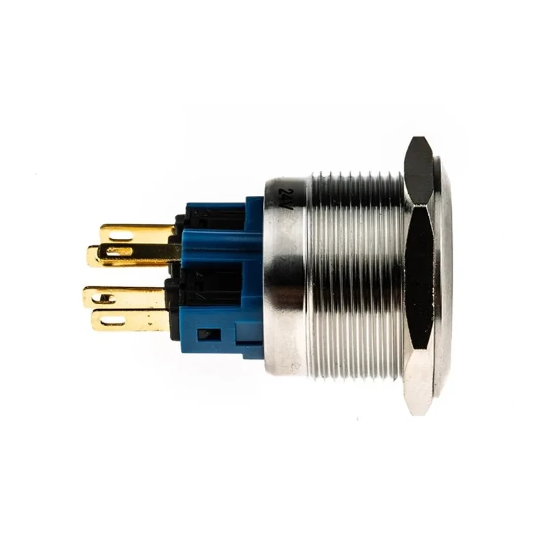 RS PRO Illuminated Momentary Push Button Switch Panel Mount 22 mm Cutout SPDT Green LED IP65 IP67 250 V AC 811-8540