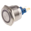 RS PRO Illuminated Push Button Switch Momentary Panel Mount SPDT 22 mm Cutout Green LED IP65 IP67 250V 811-8547