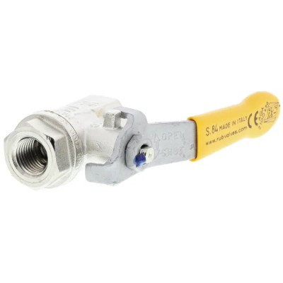 RS PRO Nickel Plated Brass Threaded 2-Way Ball Valve BSPT 40 Bar 30 Bar 812-5267
