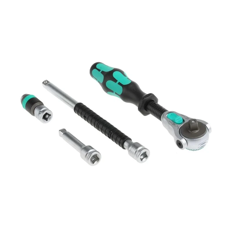 Wera 28-Piece 1/4 in Zyklop Socket Set Chrome Molybdenum Steel Czech Republic 05004016001