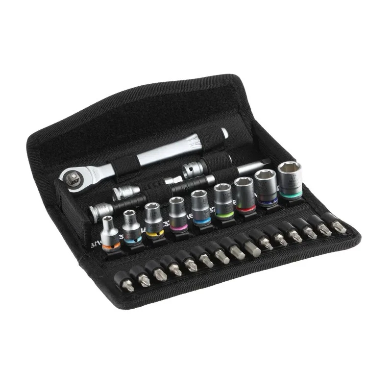 Wera 28-Piece 1/4 in Zyklop Socket Set Chrome Molybdenum Steel 3/16 To 1/2 in 05004021001