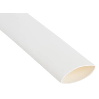RS PRO Halogen Free Heat Shrink Tubing White 25.4 mm Sleeve Diameter x 1.2 m Length 2:1 Shrink Ratio 267-2376