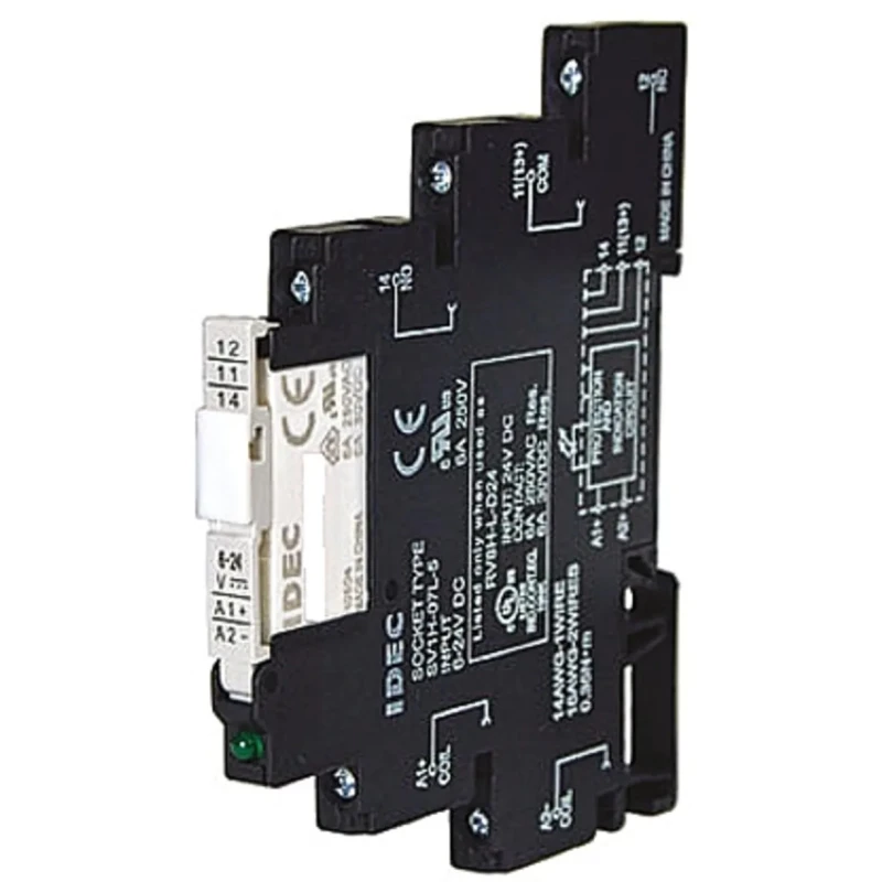 Idec Electromechanical Interface Relay DIN Rail Mount 110V Coil SPDT 6A RV8H