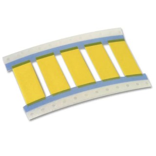 TE Connectivity White Yellow Print Heat Shrink Labels 50 mm Width 250 Per Pack TMS-SCE-1/2-2.0-9