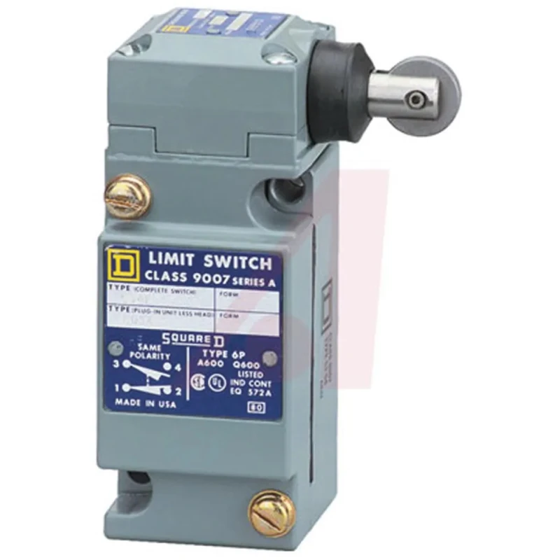 Telemecanique Sensors Heavy Duty 9007 Series Coil Spring Limit Switch, 1 NO/1 NC, Zinc Zamak Alloy Housing, 600V AC, 10A IP67