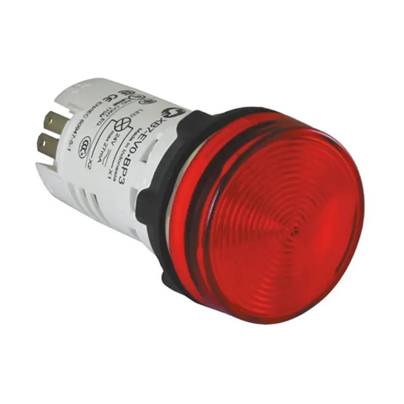 Schneider Electric Panel Mount Red LED Pilot Light Harmony XB7 22 mm Cutout IP20 IP65 XB7EV04MP3