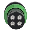 Schneider Electric Harmony XB7 Series Push Button Switch, Spring Return, Panel Mount, 22 mm Cutout, SPDT, Black LED XB7NA25