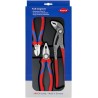 Knipex 3-Piece Plier Set with Combination Pliers, Cutters, Water Pump Pliers, Ergonomic Handles 00 20 09 V01