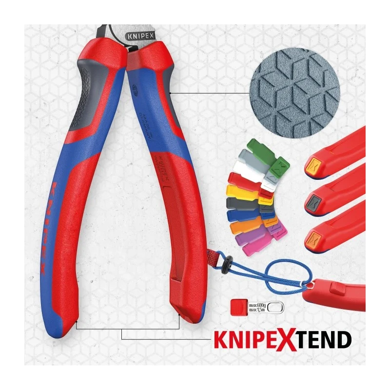 Knipex 3-Piece Plier Set with Combination Pliers, Cutters, Water Pump Pliers, Ergonomic Handles 00 20 09 V01