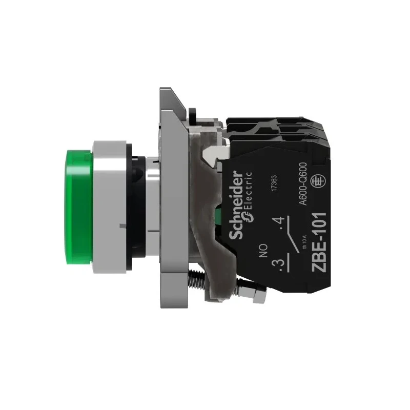 Schneider Electric Harmony XB4 Series Illuminated Push Button Switch Spring Return Panel Mount 22 mm Cutout SPDT XB4BW13B5