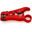 Knipex Coaxial and Data Cable Insulated Stripping Tool, Adjustable Blade, 125mm Overall Length 16 60 06 SB
