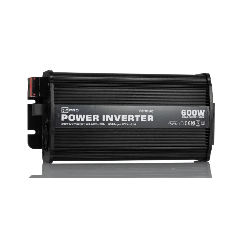 RS PRO 600W Power Inverter 12V DC Input 230V AC Output 816-0046