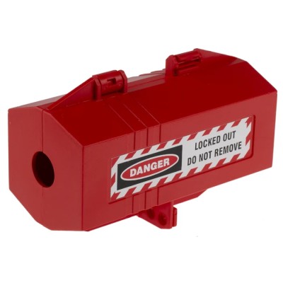 RS PRO Red 4-Lock Lockout ABS Plug Lockout 7.5 mm 818-8057
