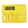 RS PRO 7 Padlock Lockout Station, Polyvinyl Chloride, 293mm Width, 40mm Height, 40mm Depth, Yellow 818-8082