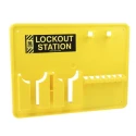 RS PRO 7 Padlock Lockout Station, Polyvinyl Chloride, 293mm Width, 40mm Height, 40mm Depth, Yellow 818-8082