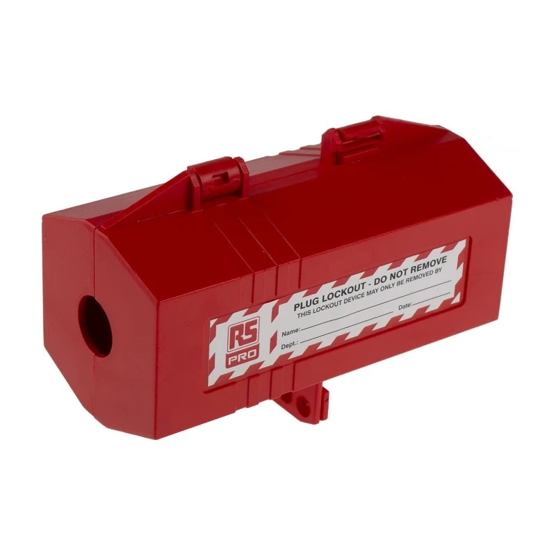 RS PRO Red 4-Lock Lockout ABS Plug Lockout 7.5 mm 818-8057