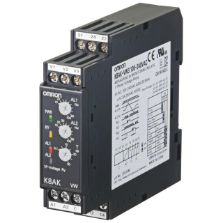 Omron Monitoring Relay, 1 Phase, SPDT Contact Configuration, DIN Rail Mount, 24V AC/DC Supply, 5A K8AK-VW2 100-240VAC