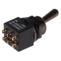 RS PRO Toggle Switch PCB Mount On-On DPDT 28V dc 5A 250V ac Solder Terminal Brass Actuator 18mm 820-0508