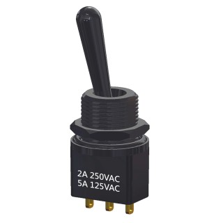 RS PRO Toggle Switch PCB Mount On-Off-On SPDT Solder Terminal 28 V dc 250 V ac 820-0554