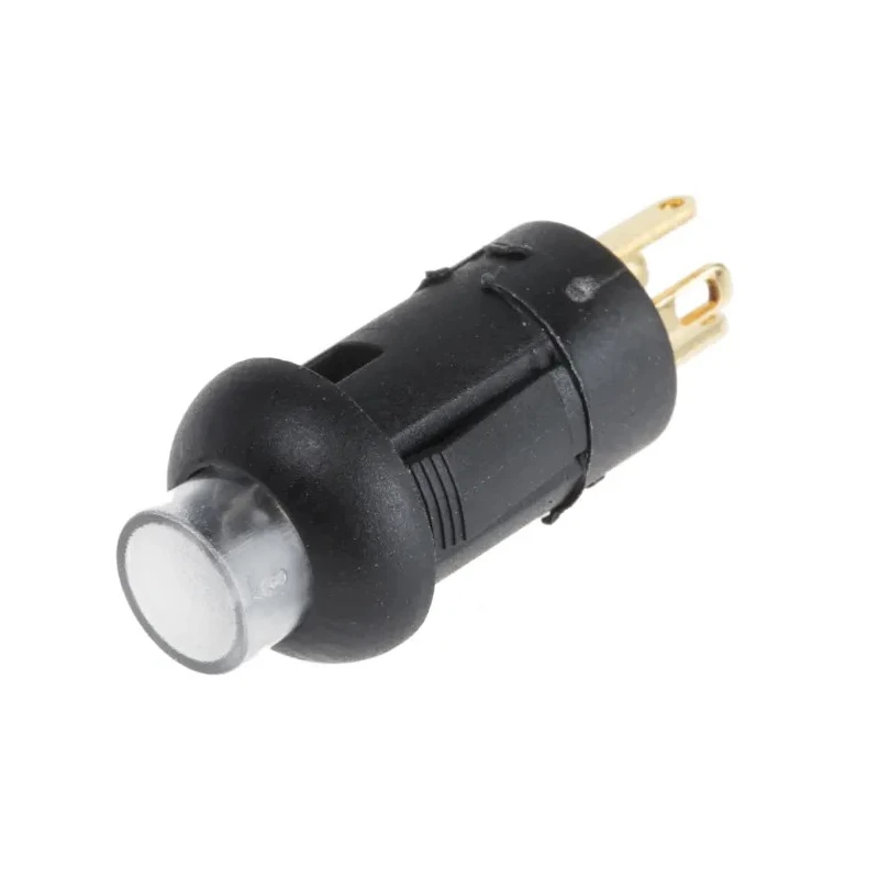 RS PRO Illuminated Miniature Push Button Switch Momentary PCB Mount SPST 8 mm Cutout Red LED 30 V dc 30 V ac 820-7521
