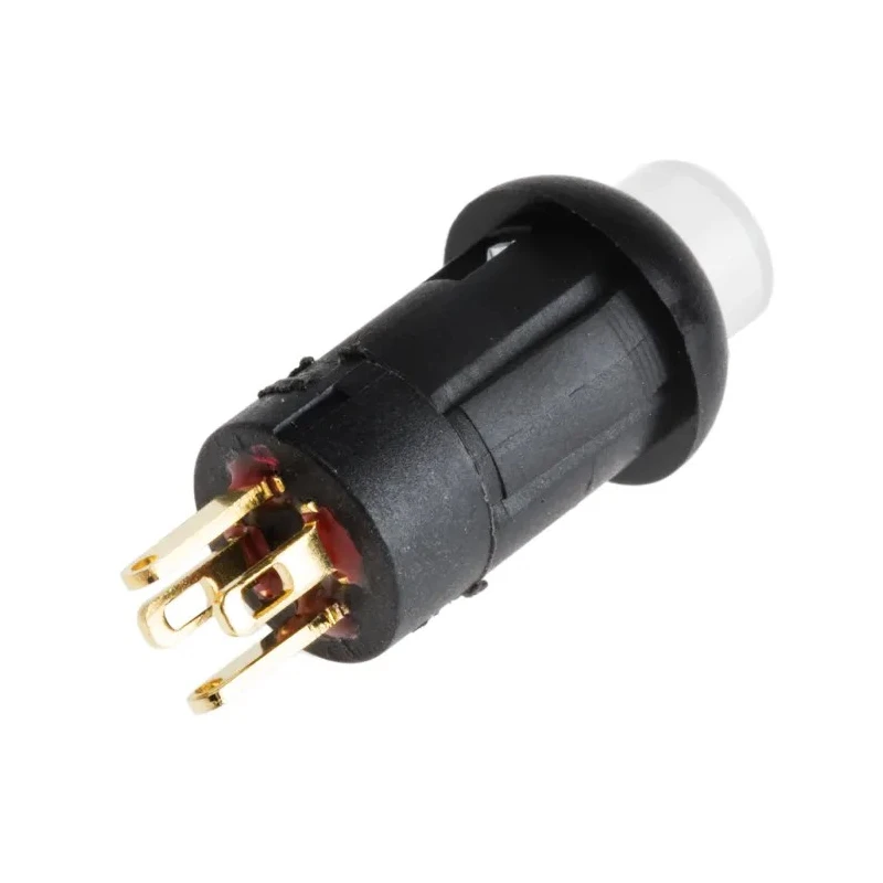 RS PRO Illuminated Miniature Push Button Switch Momentary PCB Mount SPST 8 mm Cutout Red LED 30 V dc 30 V ac 820-7521