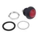 RS PRO Miniature Push Button Switch, On-Off, Panel Mount, Red LED, IP67, 50 V dc, 13.6 mm Cutout, SPST Configuration 820-7587