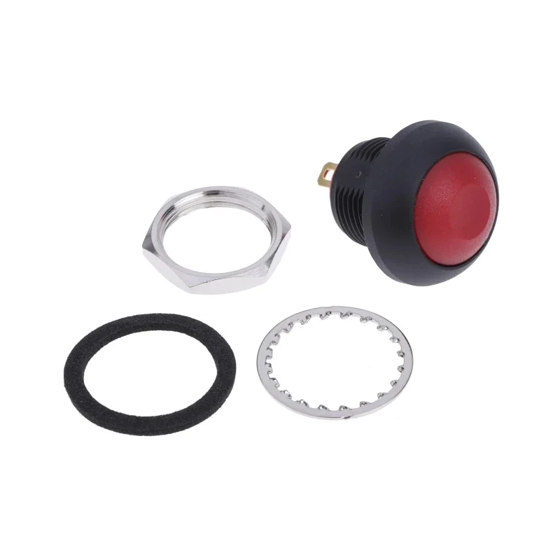 RS PRO Miniature Push Button Switch, On-Off, Panel Mount, Red LED, IP67, 50 V dc, 13.6 mm Cutout, SPST Configuration 820-7587