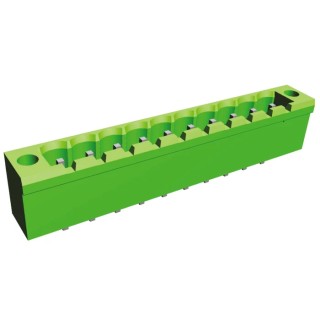 TE Connectivity Buchanan Series 10-Contact Pluggable Terminal Block, 5.08 mm Pitch, 15A, 300V AC, Female 1-796867-0