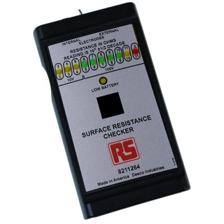 RS PRO Surface ESD Tester 9V Battery LED Display US Origin 821-1264