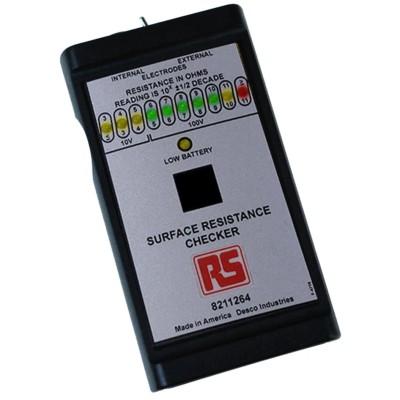 RS PRO Surface ESD Tester 9V Battery LED Display US Origin 821-1264