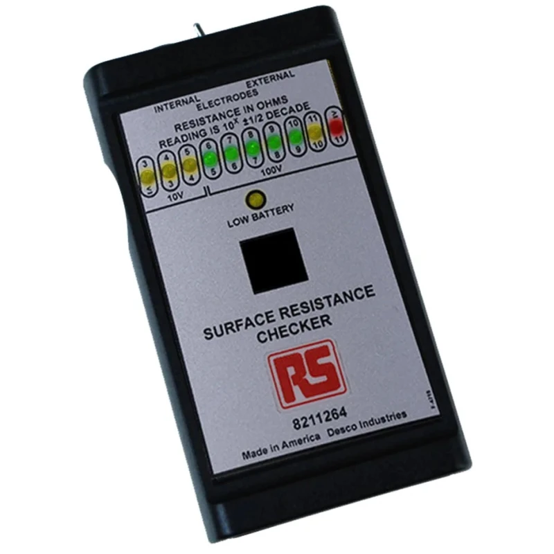 RS PRO Surface ESD Tester 9V Battery LED Display US Origin 821-1264
