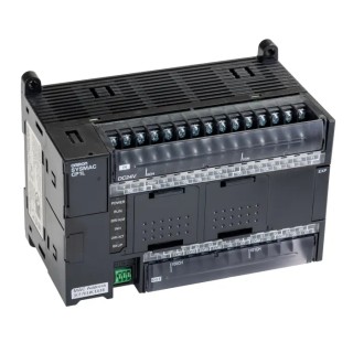 Omron CP1L-EM Series PLC CPU, 24-Input DC Input, 16 Relay Outputs, RS232, Ladder Diagram Programming 