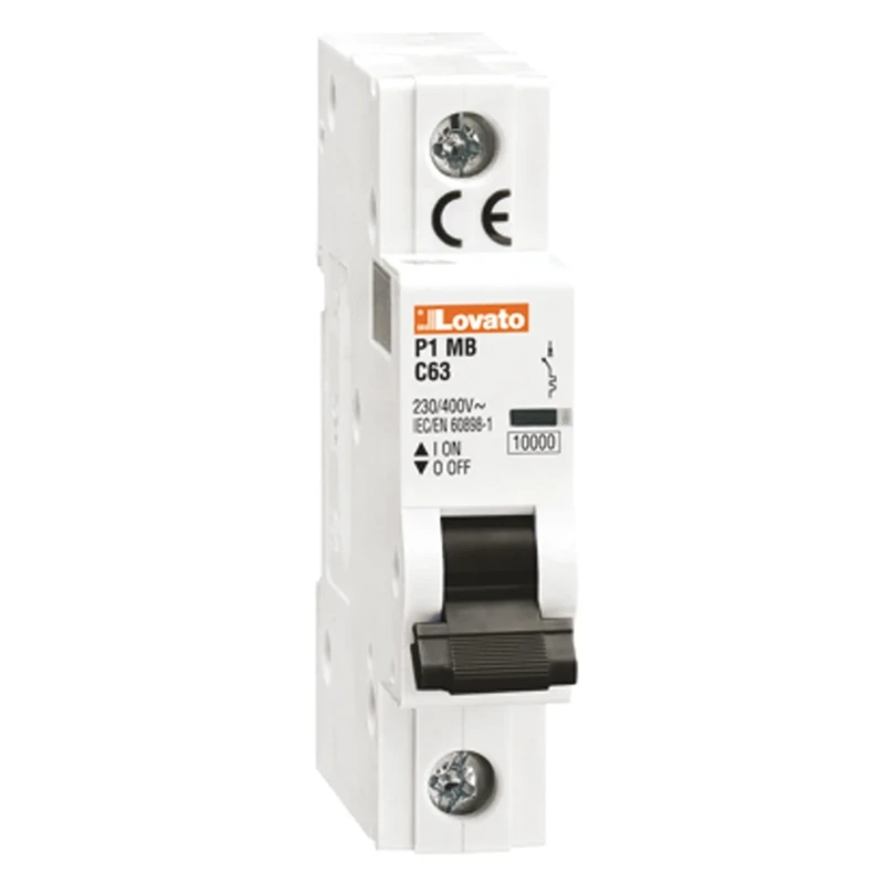 Lovato Electric Modulo P1MB Miniature Circuit Breaker, 1-Pole, 40A, Type D, 230V ac, 60V dc, 10 kA Breaking Capacity P1MB