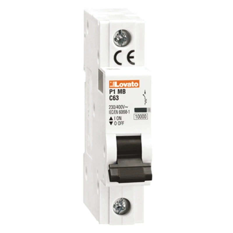 Lovato Electric Modulo Miniature Circuit Breaker, 1-Pole, 16A, Type D, Thermal Magnetic Tripping, 230V AC, 60V DC, 10 P1MB