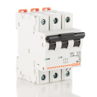 Lovato Electric Modulo Miniature Circuit Breaker, 3-Pole, 4A, Type D, 400V AC, 10 kA Breaking Capacity P1MB3PD04